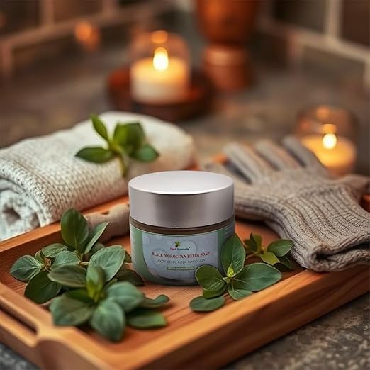 Devi Ayurveda Black Moroccan Beldi Soap With Eucalyptus Essential Oil (Pack Of 4) - Image 6